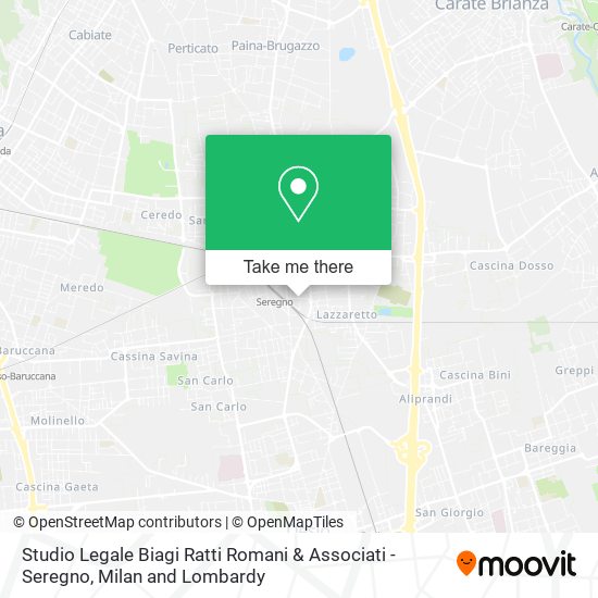 Studio Legale Biagi Ratti Romani & Associati - Seregno map
