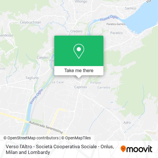 Verso l'Altro - Società Cooperativa Sociale - Onlus map