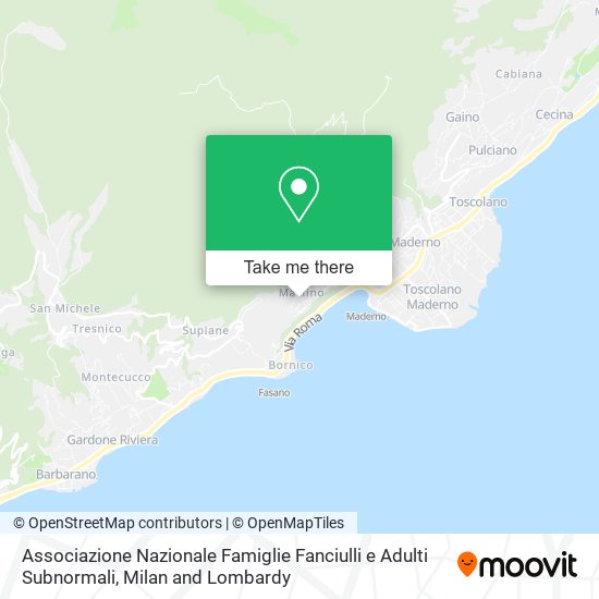 Associazione Nazionale Famiglie Fanciulli e Adulti Subnormali map