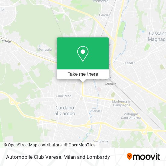 Automobile Club Varese map