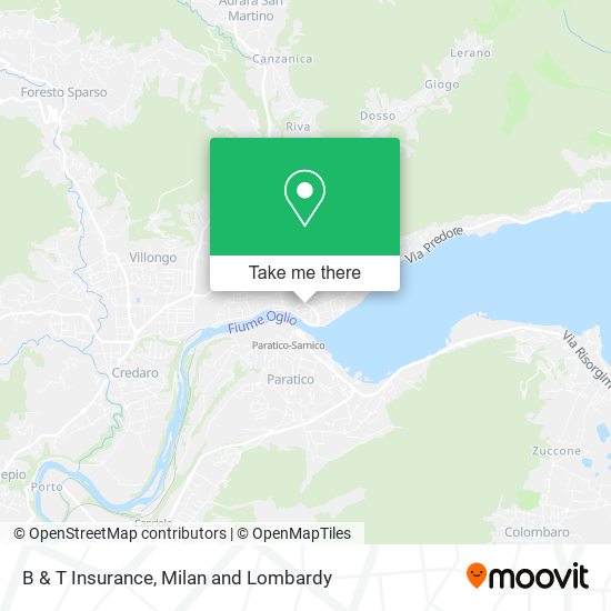 B & T Insurance map