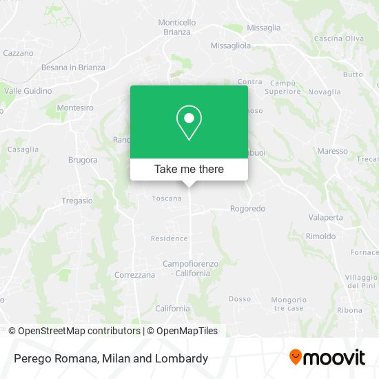 Perego Romana map