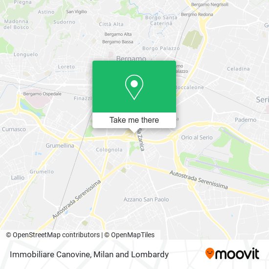 Immobiliare Canovine map