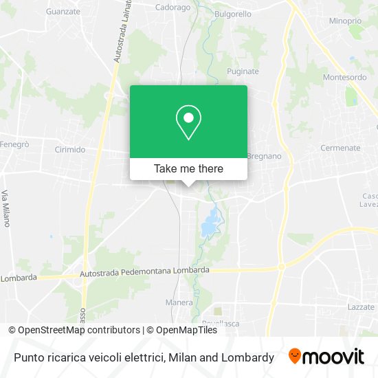 Punto ricarica veicoli elettrici map