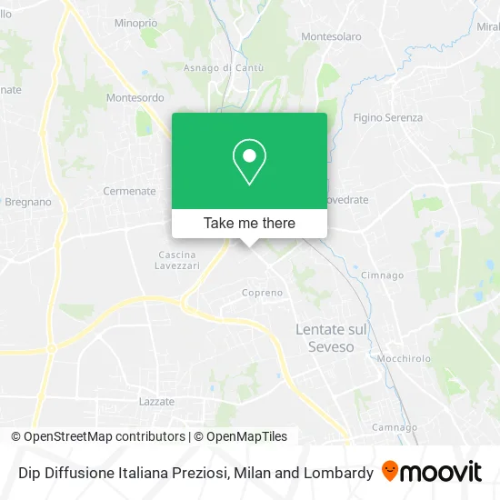 Dip Diffusione Italiana Preziosi map