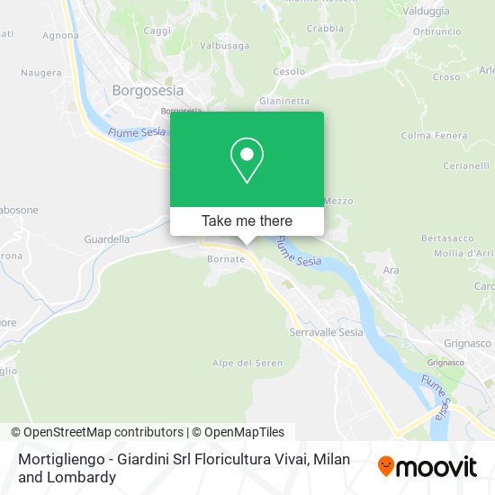 Mortigliengo - Giardini Srl Floricultura Vivai map