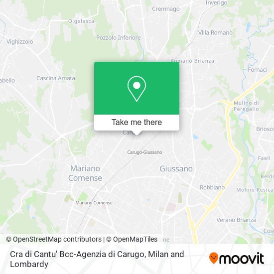 Cra di Cantu' Bcc-Agenzia di Carugo map