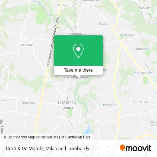 Corti & De Marchi map