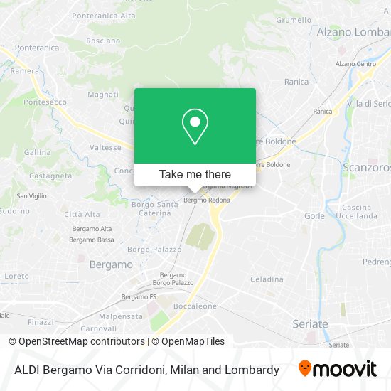ALDI Bergamo Via Corridoni map