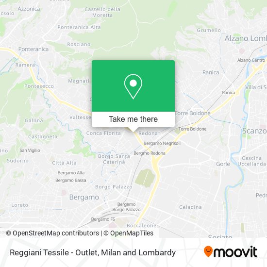 Reggiani Tessile - Outlet map