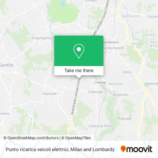 Punto ricarica veicoli elettrici map