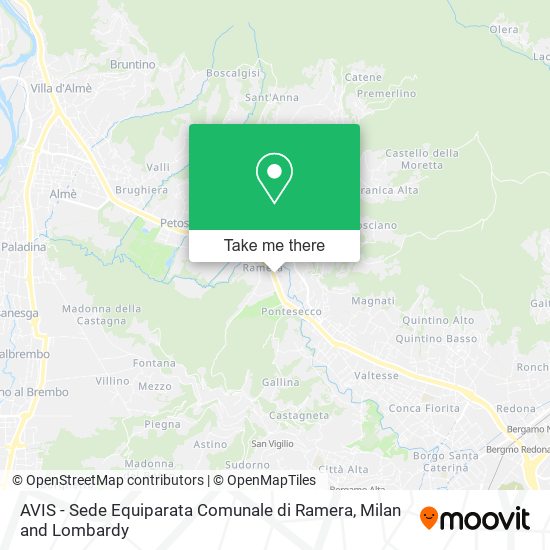 AVIS - Sede Equiparata Comunale di Ramera map