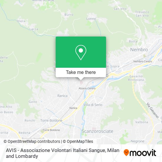 AVIS - Associazione Volontari Italiani Sangue map