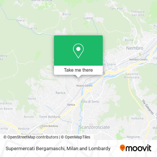 Supermercati Bergamaschi map