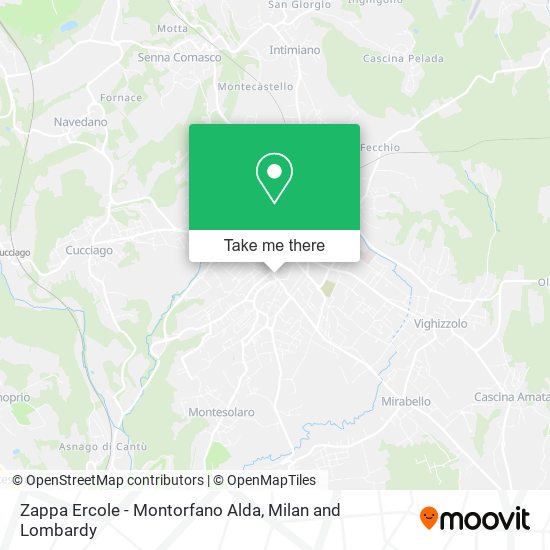 Zappa Ercole - Montorfano Alda map