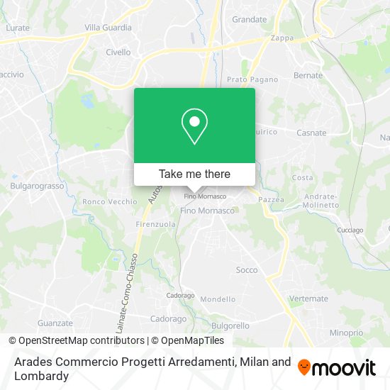 Arades Commercio Progetti Arredamenti map