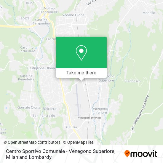 Centro Sportivo Comunale - Venegono Superiore map