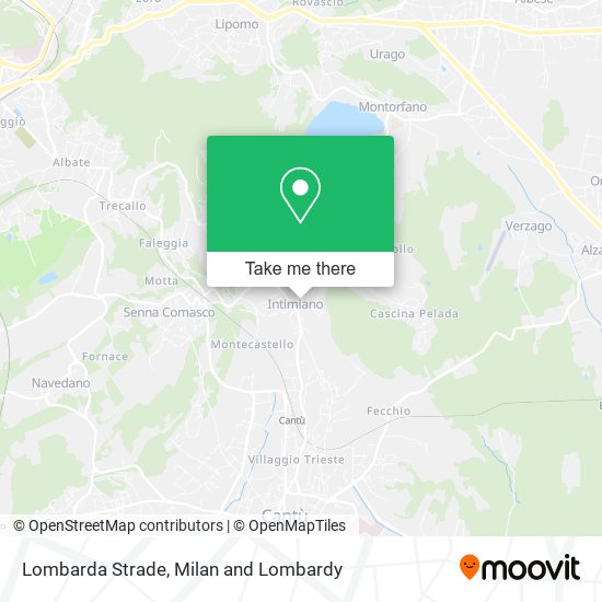 Lombarda Strade map