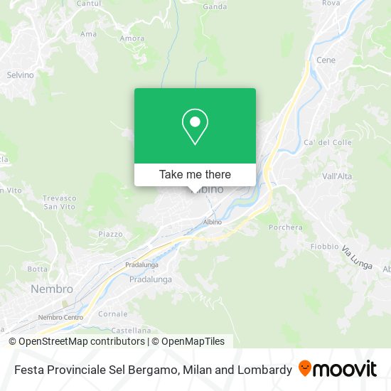 Festa Provinciale Sel Bergamo map