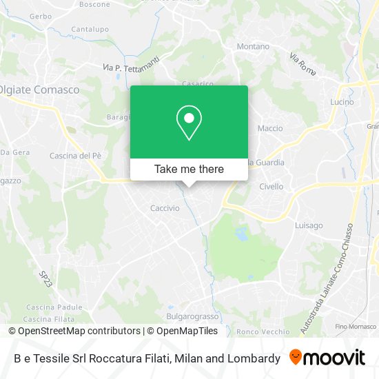 B e Tessile Srl Roccatura Filati map