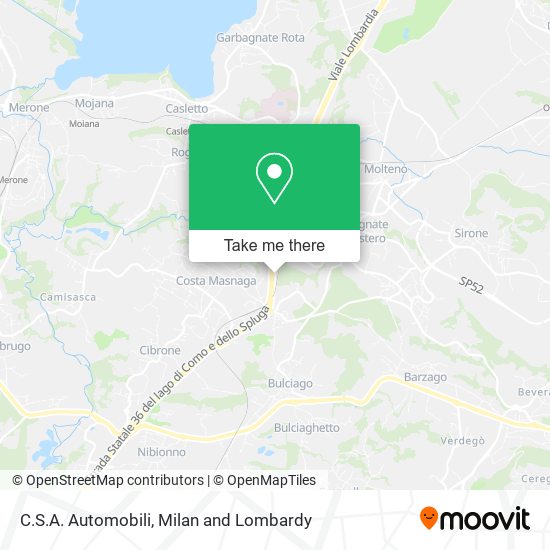 C.S.A. Automobili map