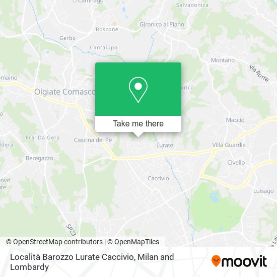 Località Barozzo Lurate Caccivio map