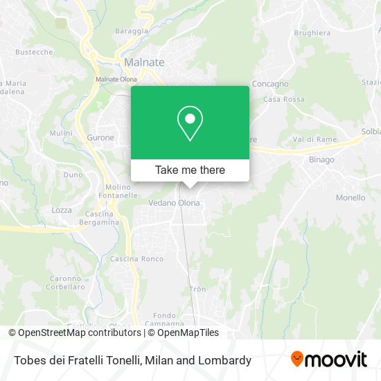Tobes dei Fratelli Tonelli map