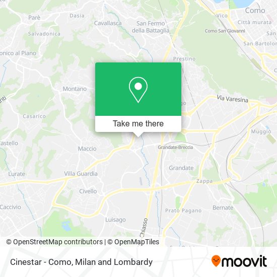Cinestar - Como map