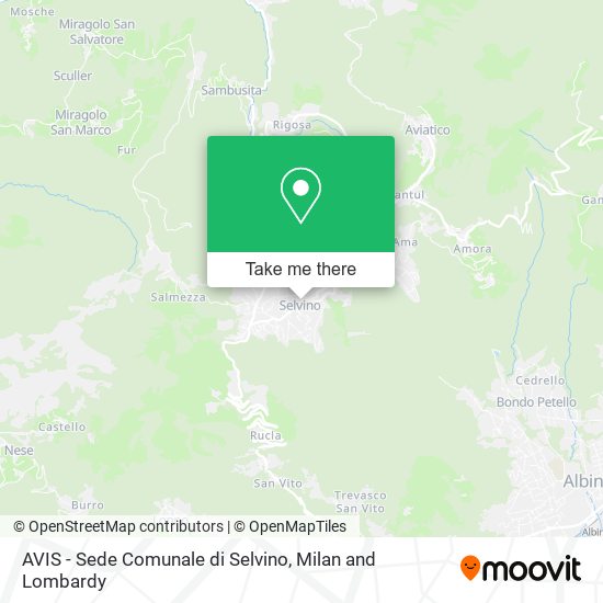 AVIS - Sede Comunale di Selvino map