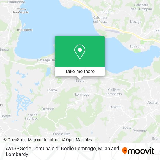 AVIS - Sede Comunale di Bodio Lomnago map
