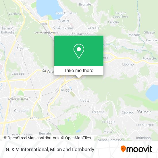 G. & V. International map