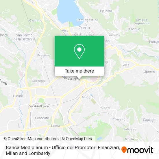 Banca Mediolanum - Ufficio dei Promotori Finanziari map