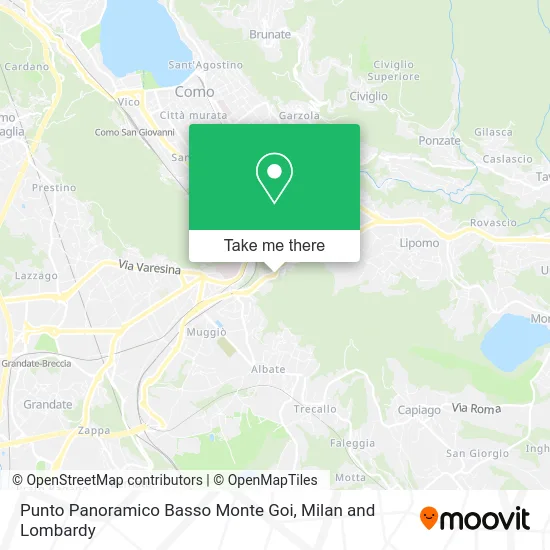 Punto Panoramico Basso Monte Goi map