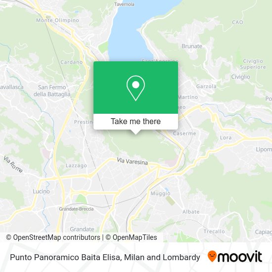 Punto Panoramico Baita Elisa map
