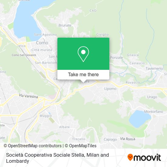 Società Cooperativa Sociale Stella map