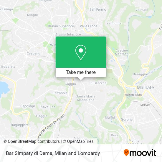 Bar Simpaty di Dema map