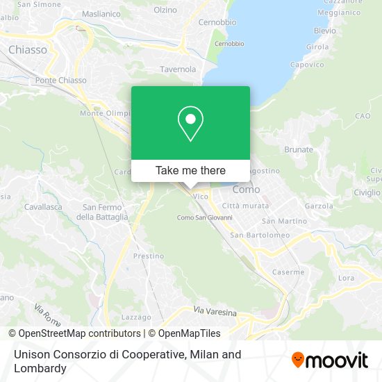 Unison Consorzio di Cooperative map