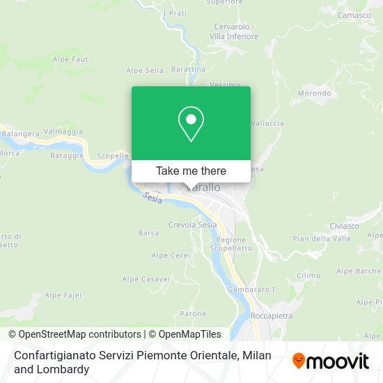 Confartigianato Servizi Piemonte Orientale map