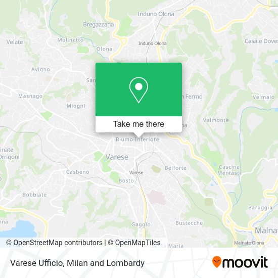 Varese Ufficio map