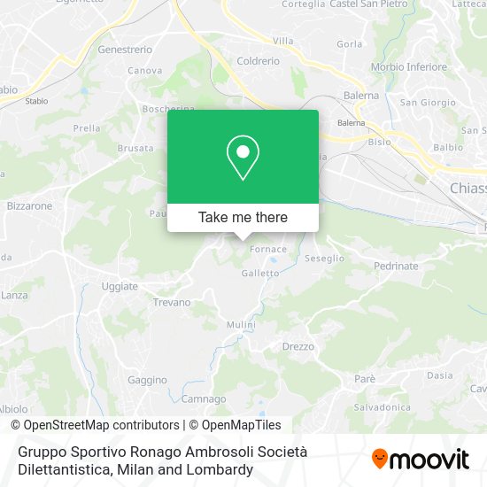 Gruppo Sportivo Ronago Ambrosoli Società Dilettantistica map