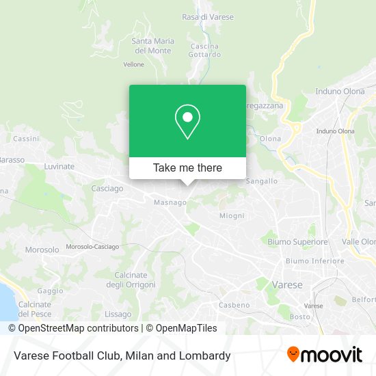 Varese Football Club map
