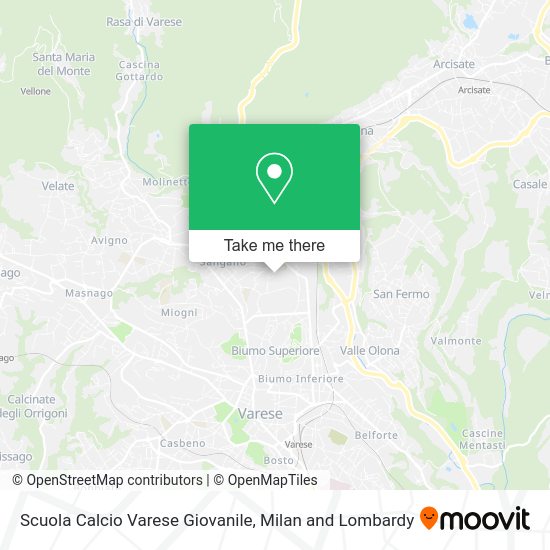 Scuola Calcio Varese Giovanile map