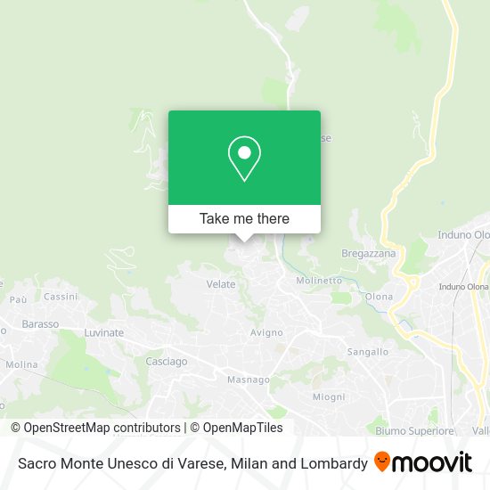 Sacro Monte Unesco di Varese map