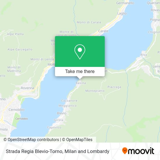 Strada Regia Blevio-Torno map