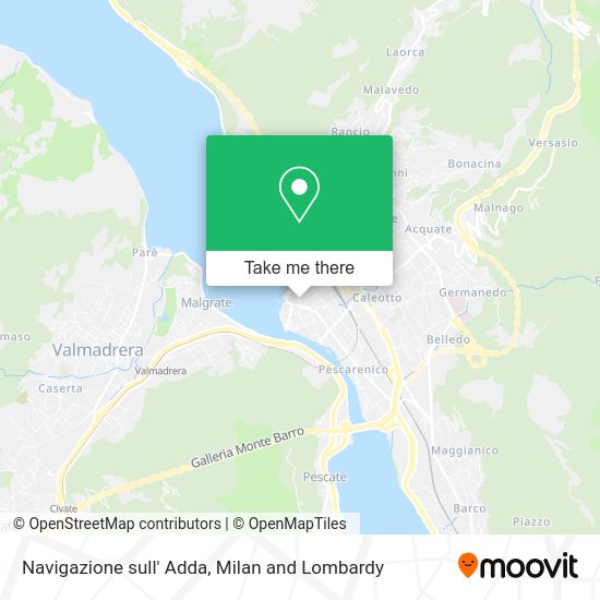 Navigazione sull' Adda map