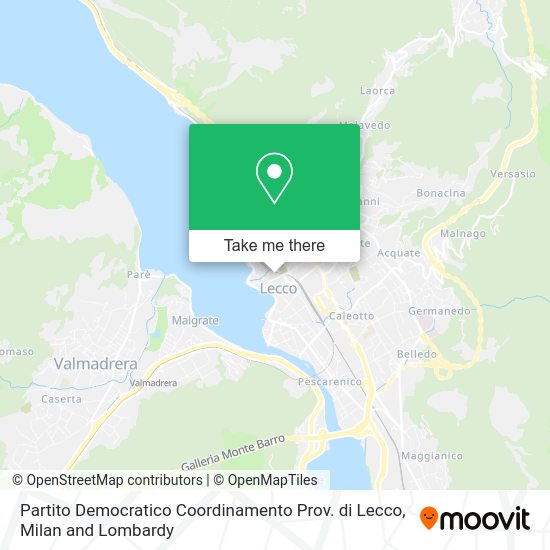 Partito Democratico Coordinamento Prov. di Lecco map