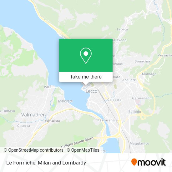 Le Formiche map