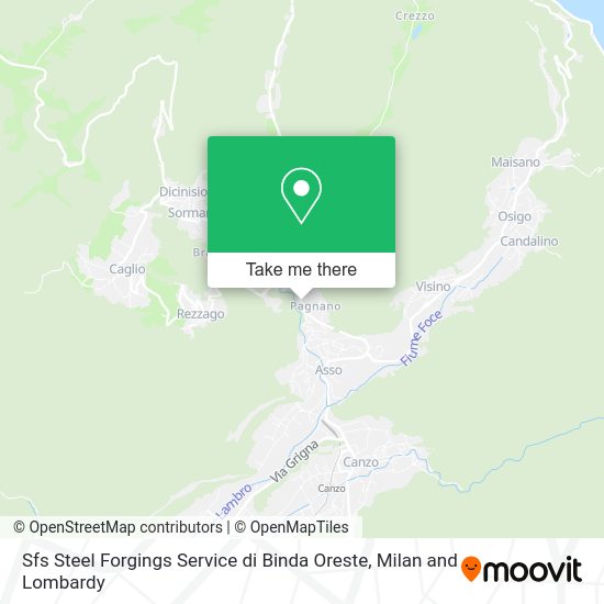 Sfs Steel Forgings Service di Binda Oreste map