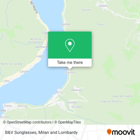 B&V Sunglasses map