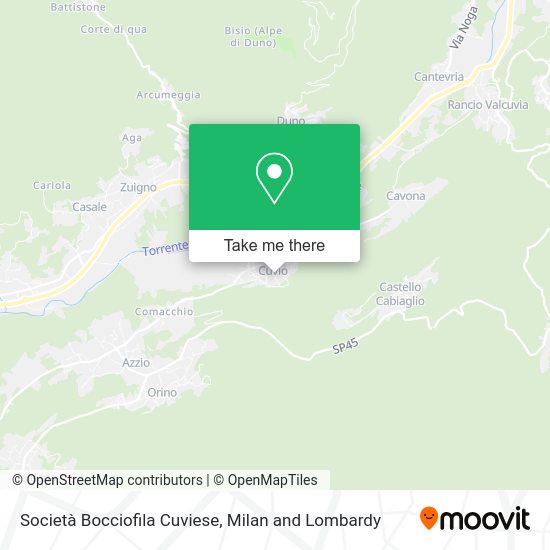 Società Bocciofila Cuviese map